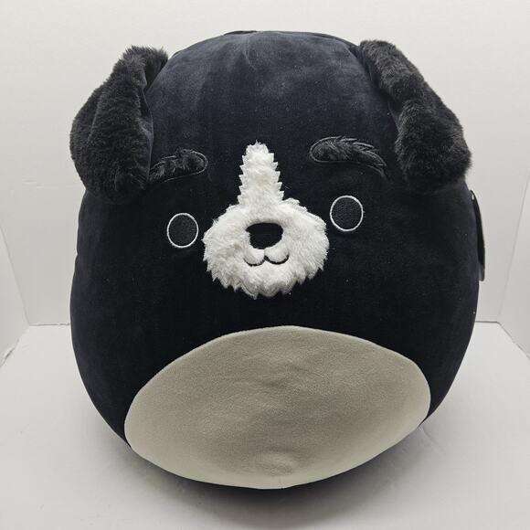Kellytoy Other - Squishmallows Black & White Puppy Dog Paulie Plush Stuffed Animal 14"